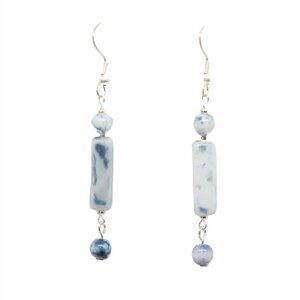 Distressed Blue Earrings